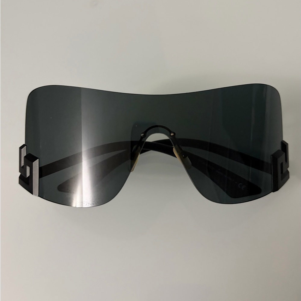 Versace Eclipse Wrap Shield Sunglasses - image 2